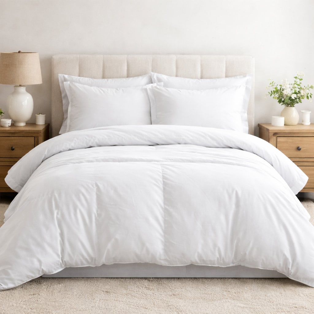 Duvet covers in sateen, percale, and dobby weaves